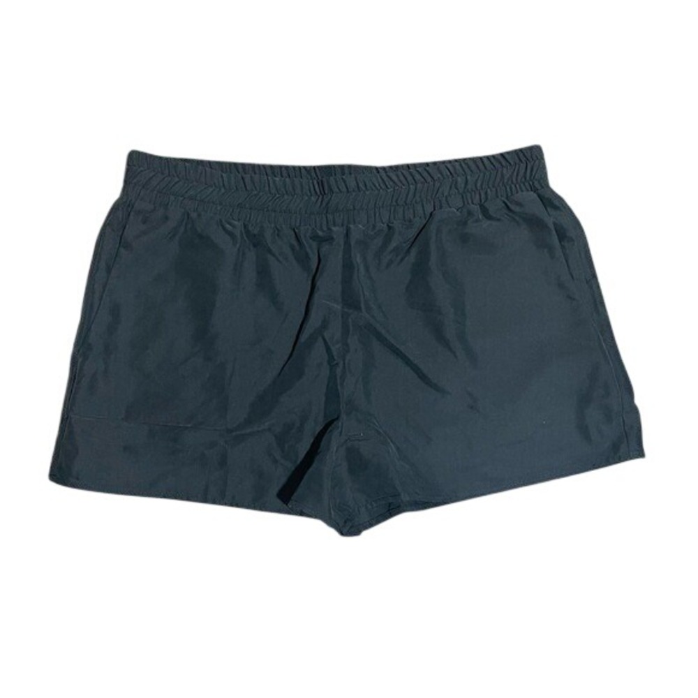 Lanston Sport Womens Black Elastic Waist‎ Active Shorts L-1591CT Size Large NWT